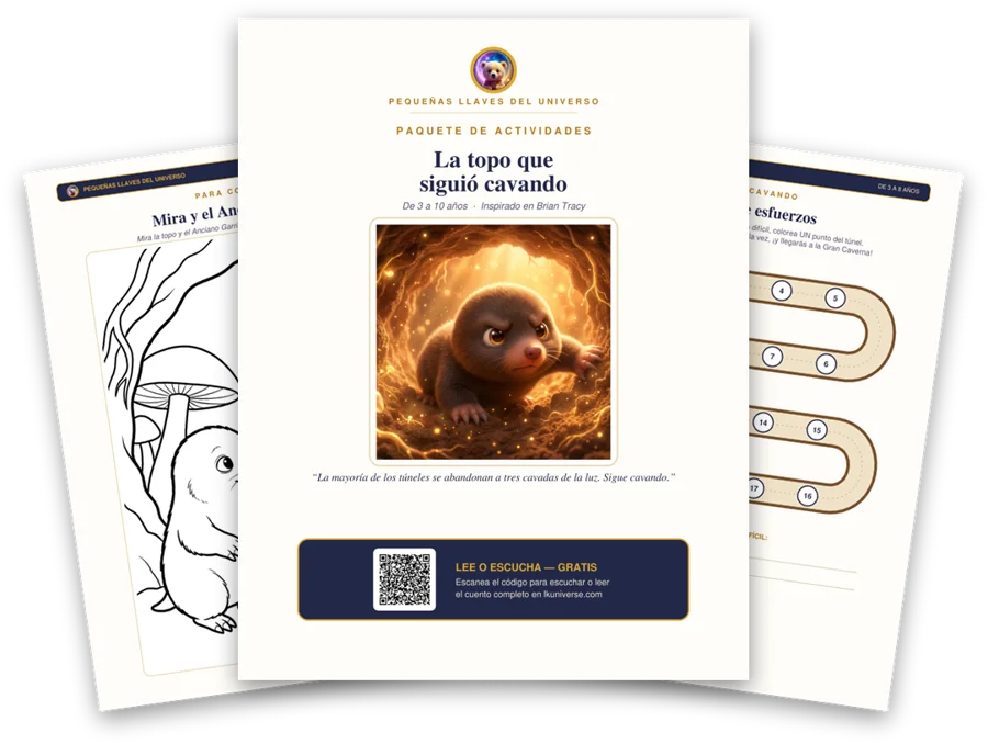 El topo que siguió cavando paquete de actividades imprimible: portada, página para colorear y actividades