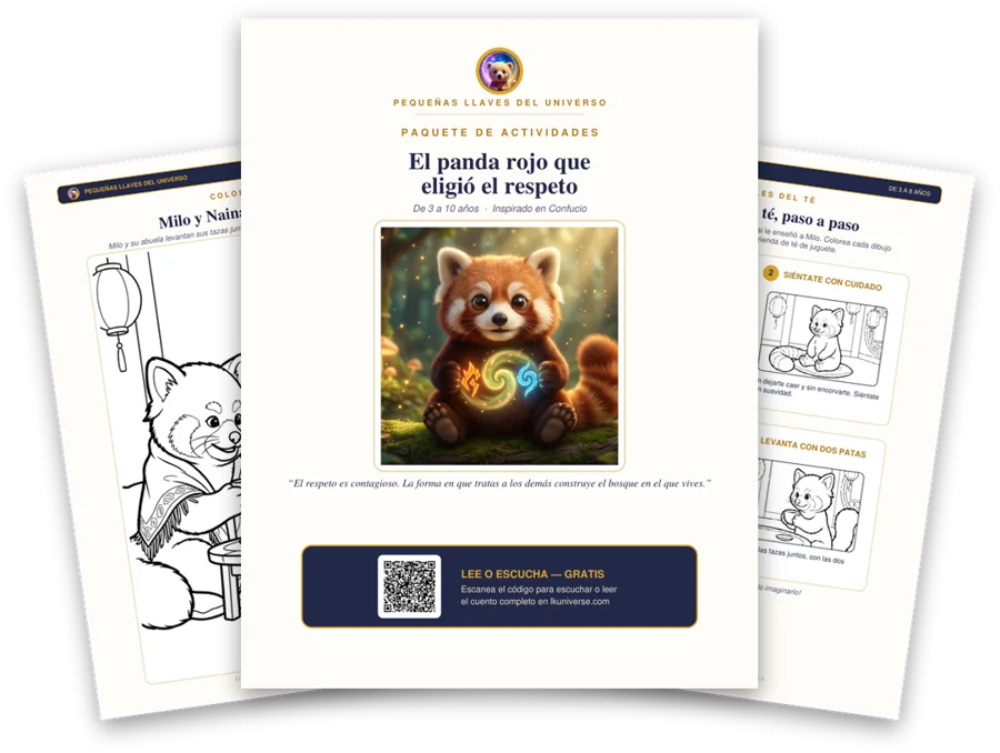 El panda rojo que eligió el respeto paquete de actividades imprimible: portada, página para colorear y actividades